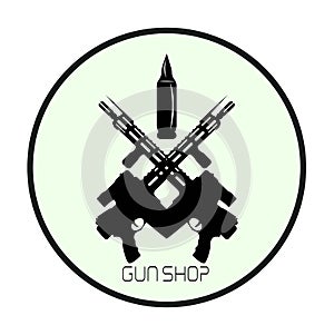 gun design minimal editable vector file