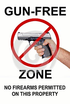 Gun Free Zone, No firearms photo