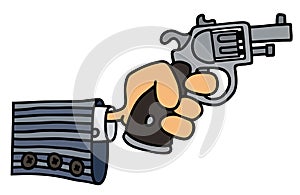 Gun in a hand