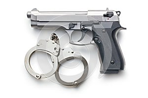 Gun and handcuffs