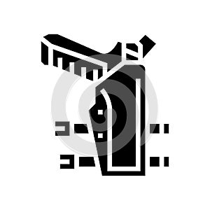 gun holster glyph icon vector illustration