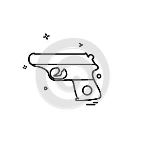 Gun icon design vector photo