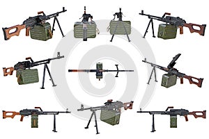 Gun machine military set