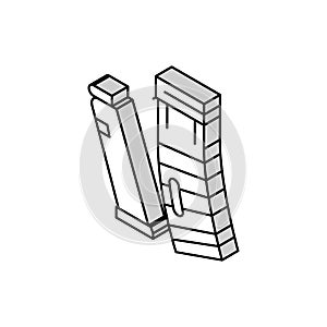 gun magazine isometric icon vector illustration