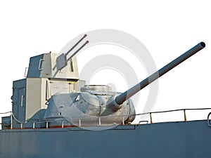 Gun on the old ship