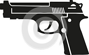 Gun pistol vector