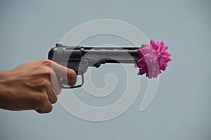 Gun with rose!