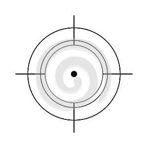 Gun Sight Crosshairs Bullseye Isolated Vector Illustration