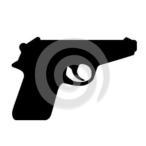 Gun silhouette vector icon