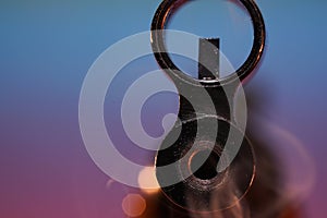 Gun with smoking barrel recorded in the studio