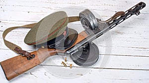 Gun of the Soviet soldier during World War II
