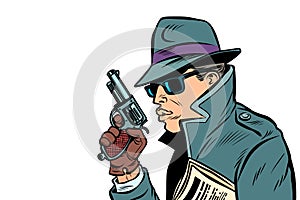 Gun spy, secret agent