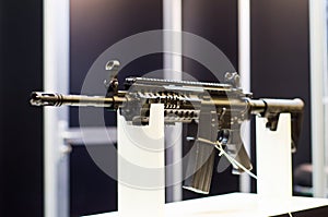 Gun stand with rifles