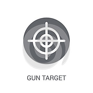 Gun target icon. Trendy Gun target logo concept on white background from Productivity collection