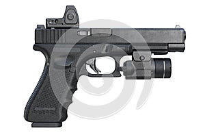 Gun weapon military, side view