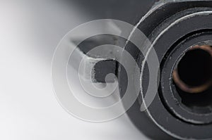 Gun  on white background.Pistol isolated