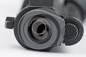 Gun  on white background.Pistol isolated