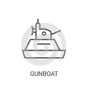 gunboat icon. Trendy gunboat logo concept on white background fr