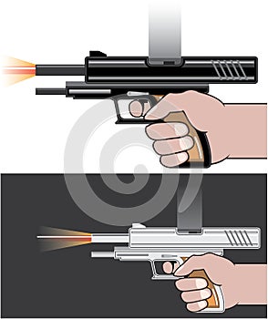 Gunfire vector photo