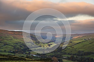 Gunnerside in Swaledale in Yorkshire Dales National Park at sunrise