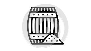 gunpowder powder barrel black icon animation