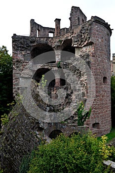 Gunpowder tower of the castle in Heidelberg