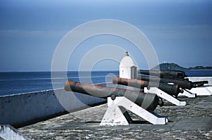 Guns of Ilha do Mel fort photo