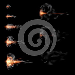 Gunshot animation photo