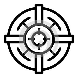 Gunsight icon, outline style
