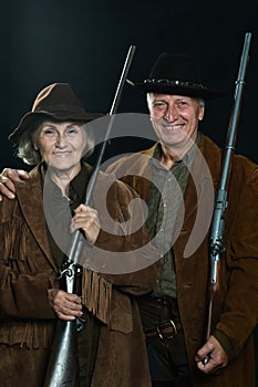 Gunslingers in western garment