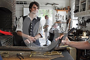 Gunsmith and Founder in Colonial Williamsburg, Virginia