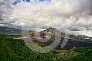 Recently awakened volcano Gunung-Batur photo