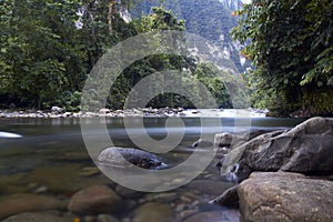 Gunung Mulu National Park river in Borneo,Malaysia