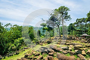 Gunung Padang Megalithic Site in Cianjur, Java island, Indonesia