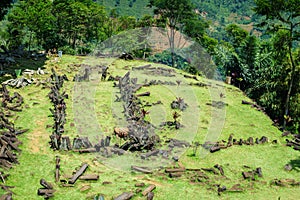 Gunung Padang Megalithic Site in Cianjur, West Java, Indonesia.