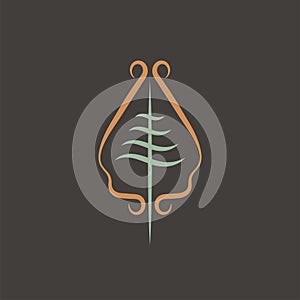 gunungan wayang element icon vector illustration concept design template