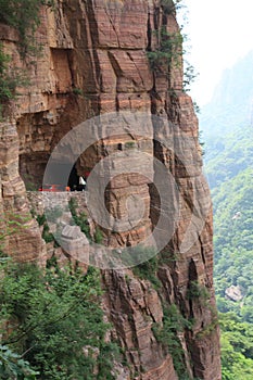 Guoliang Tunnel in Henan province of China photo