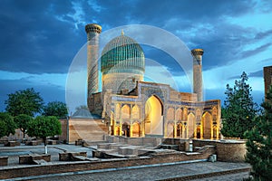 Gur-e-Amir mausoleum in Samarkand, Uzbekistan photo