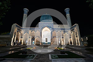 Gur Emir mausoleum of asian famous historical personality Tamerlane or Amir Timur in Samarkand, Uzbekistan