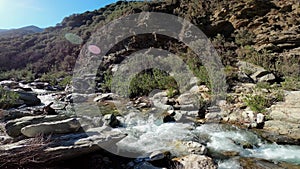 Gurgling stream in gorge in Euboea island, Greece