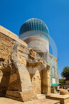 Guri Amir mausoleum of the Asian conqueror Tamerlane in Samarkand, Uzbekistan