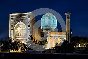 Guri Amir in Samarkand at night