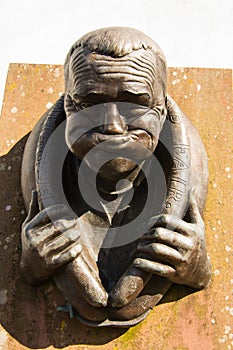 Gurning statue in egremont west cumbria