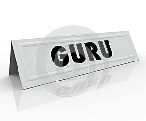 Guru Name Tent Card Expert Master Teacher Guide