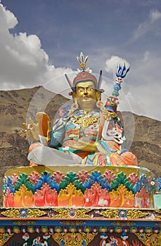 Guru Padmasambhava statue in Sani village, Padum, Zanskar Valley, Ladakh, INDIA