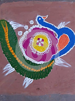 Guru Purnima, Kartik Purnima & Sharad Purnima Rangoli Design & Diwali Lakshmi devi pada pooja rangoli design.