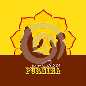 Vector Illustration for Guru Purnima Celebration day photo