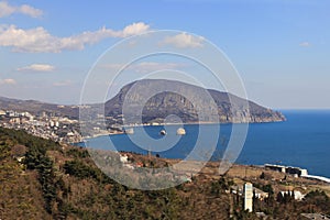Gurzuf (Hurzuf) town and Ayu-Dag (Medved'-gora) in Crimea photo