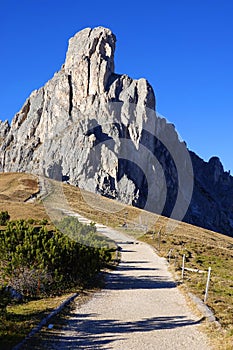 Gusela del Nuvolau - 2.595 m, seen from Passo Giau