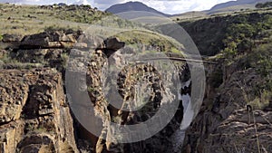 Gushing river at Bourke`s Luck pot holes